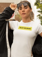 Kép 1/2 - delete-the-drama-noi-feher-polo
