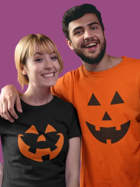 halloween-tokfejpar-ferfi-narancssarga-polo