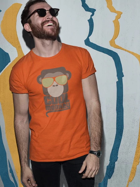 cool-monkey-ferfi-narancssarga-polo