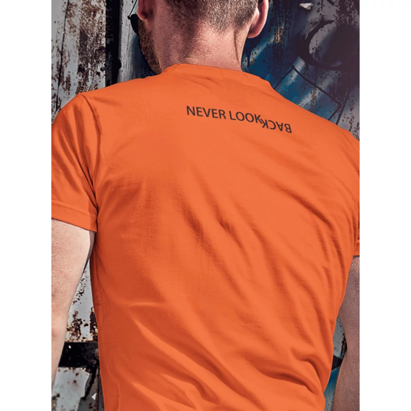 never-look-back-ferfi-narancssarga-polo
